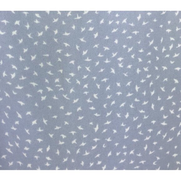 Ann Taylor Loft Blue Sleeveless Lightweight Casual Tiny Bird Print Top Blouse - Picture 3 of 9